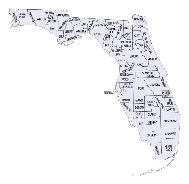 List of Florida Counties - FloridaLists.com